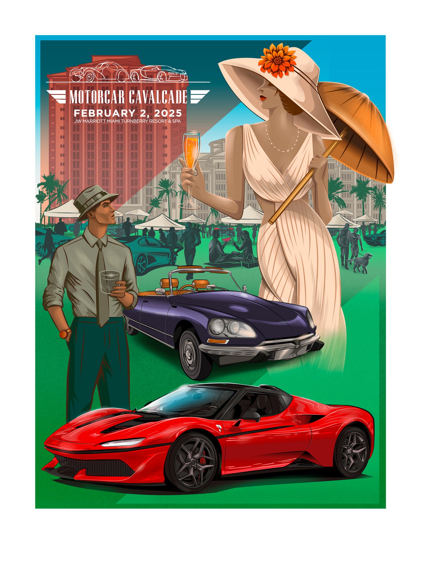 Motorcar Cavalcade Event Poster